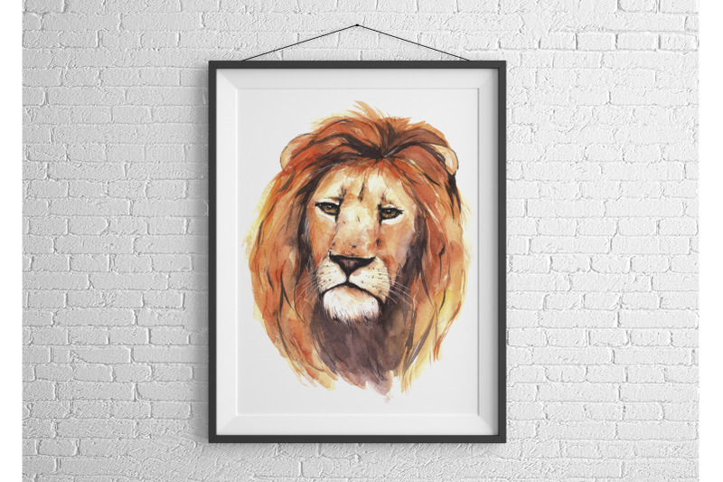 watercolor-portrait-of-a-lion