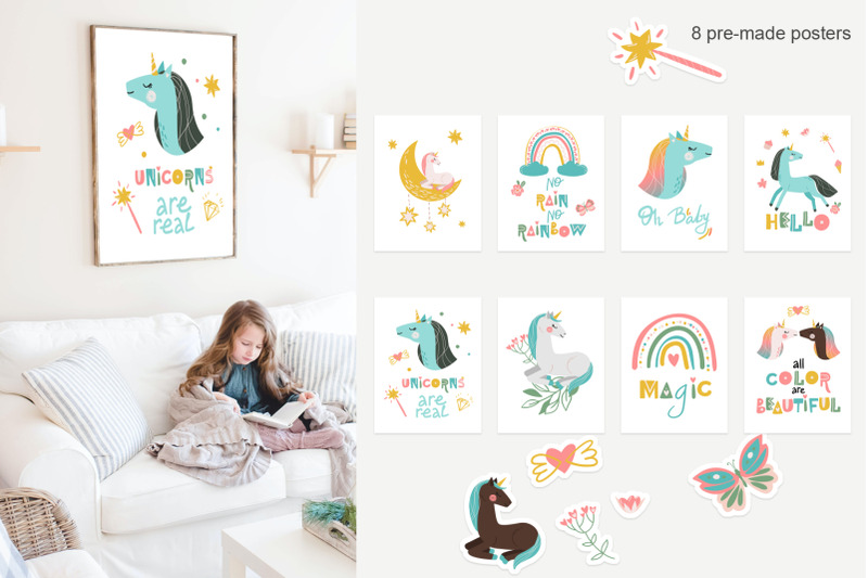 unicorn-set-baby-illustrations