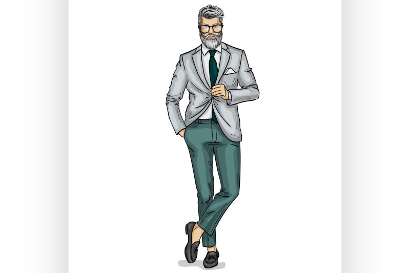vector-man-model-dressed