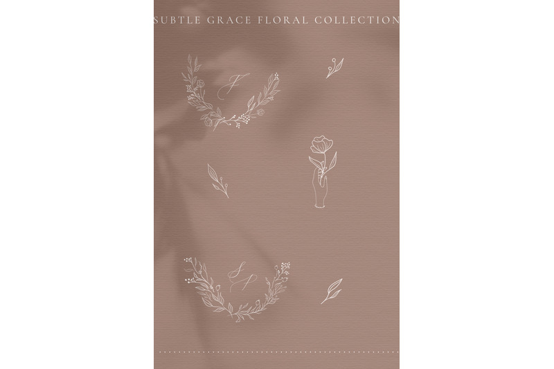 white-subtle-grace-line-drawing-delicate-wreaths-floral-illustrations