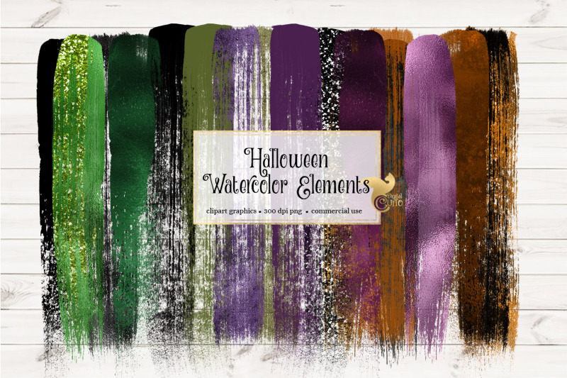 halloween-watercolor-elements
