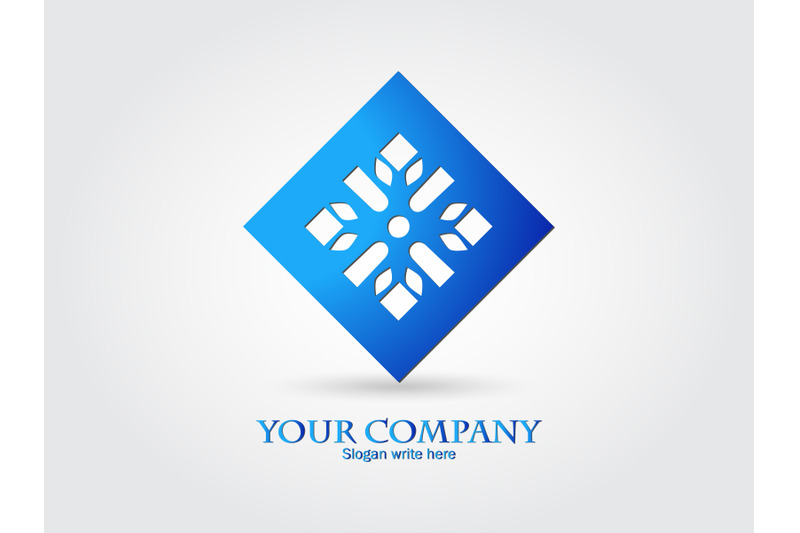 logo-abstract-snowflake-gradient-blue