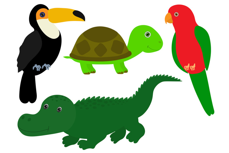 set-cute-animals-vector-illustration