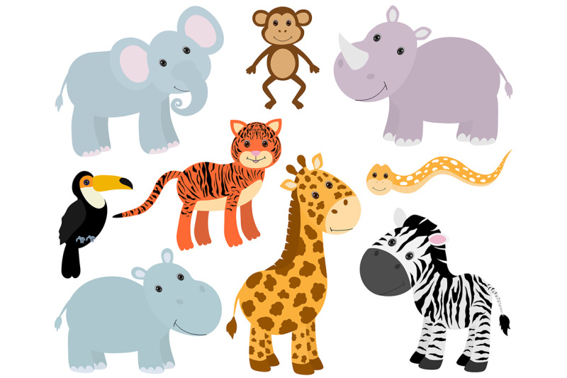 set-cute-animals-vector-illustration