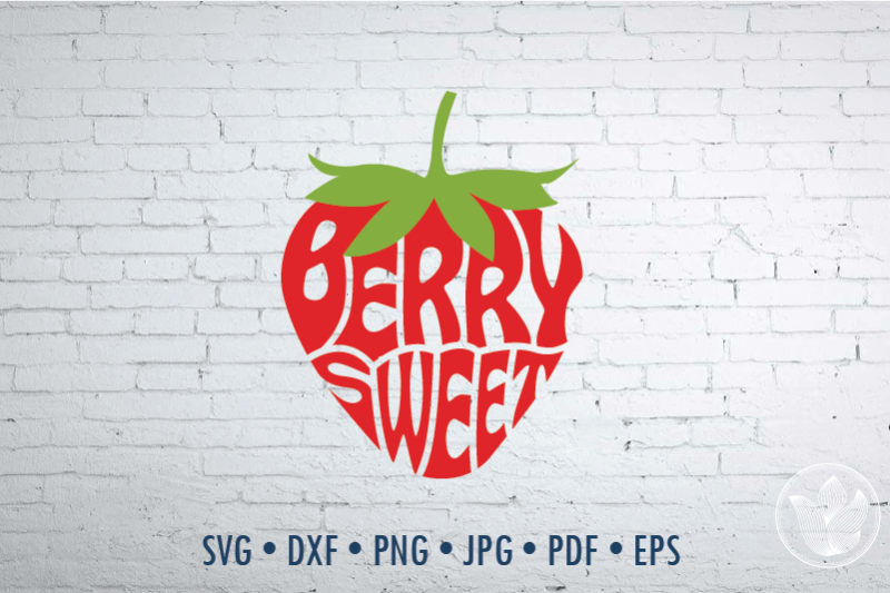 Download Berry sweet word art, Svg Dxf Eps Png, Cut file ...