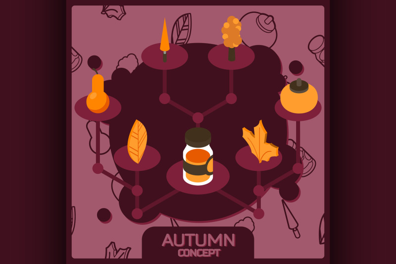 autumn-color-concept-isometric-icons