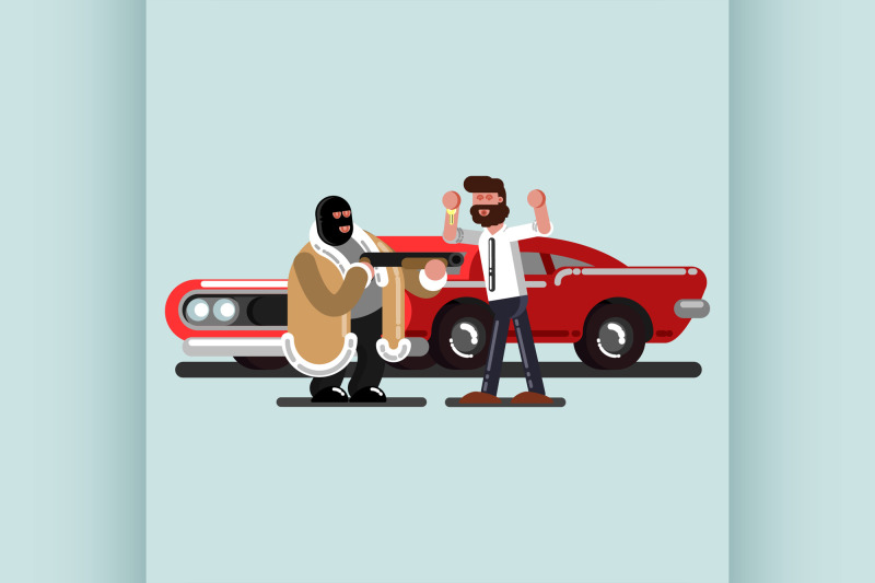 robber-steal-a-car