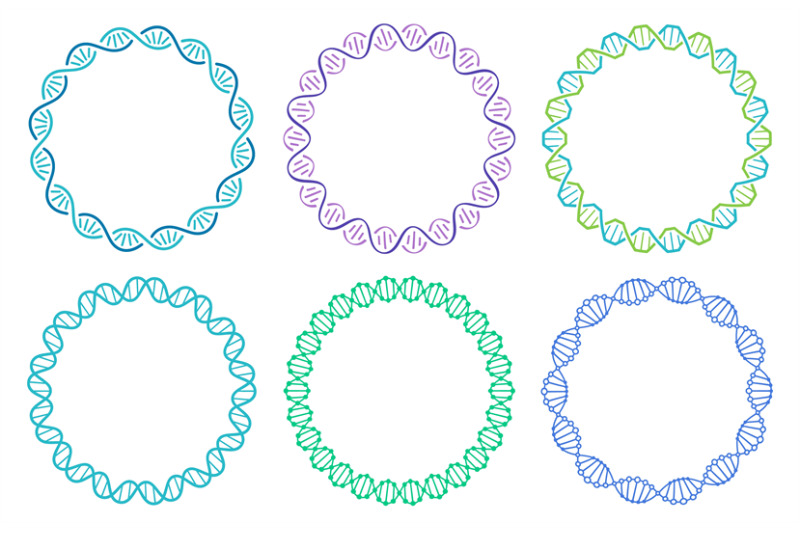 dna-spiral-frame-set-human-genome-helix-isolated-on-white-background