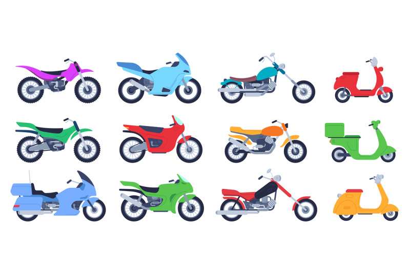 flat-motorbike-biker-motorcycles-city-delivery-scooters-and-road-bik