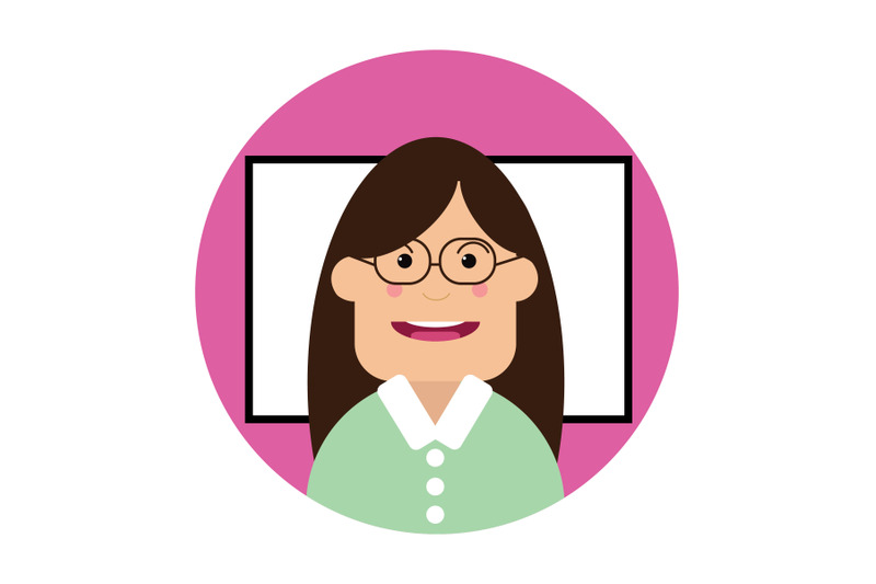 icon-character-teacher-whiteboard-woman