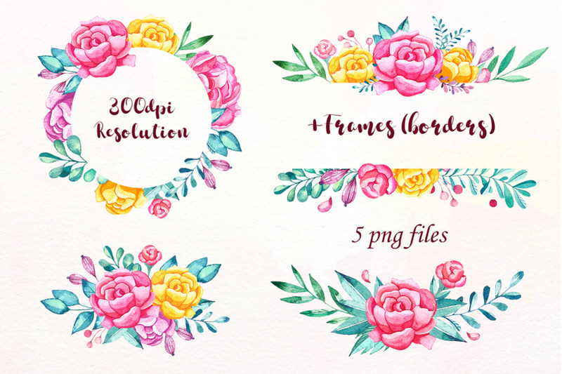 watercolor-peonies-collection