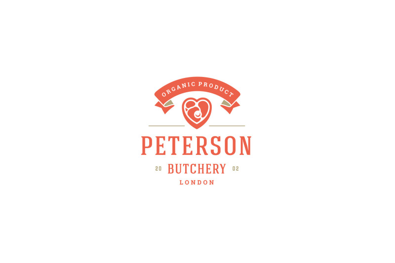 organic-butchery-products-logo-design