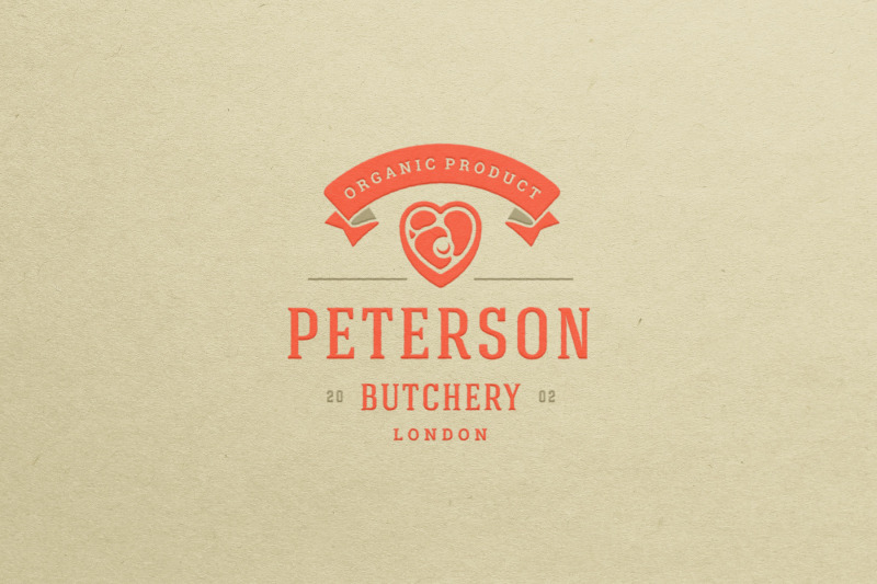 organic-butchery-products-logo-design