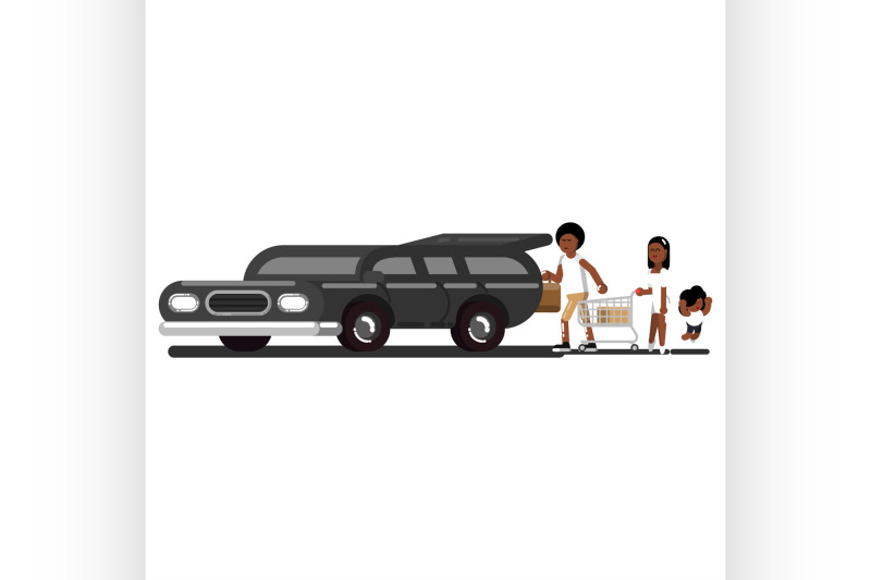 black-family-loads-purchases-into-the-car
