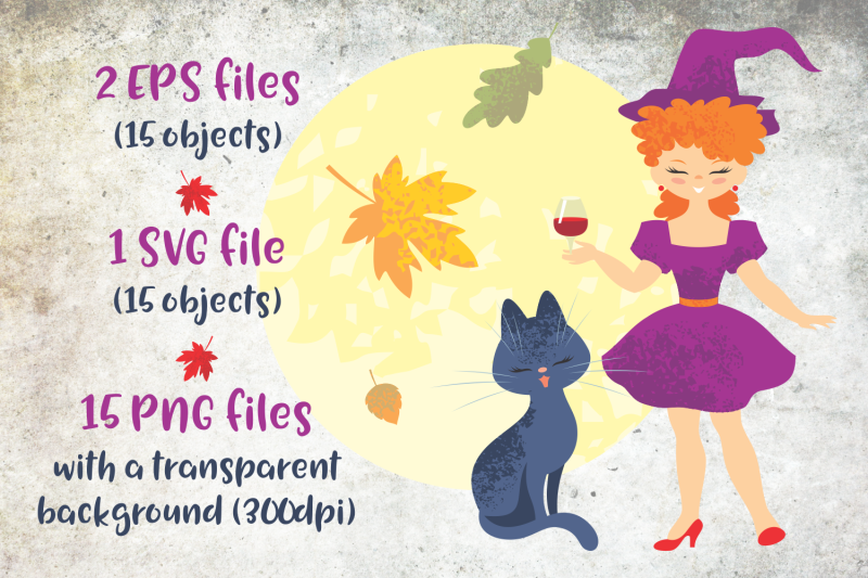 pretty-witch-and-black-cat-halloween-clip-art