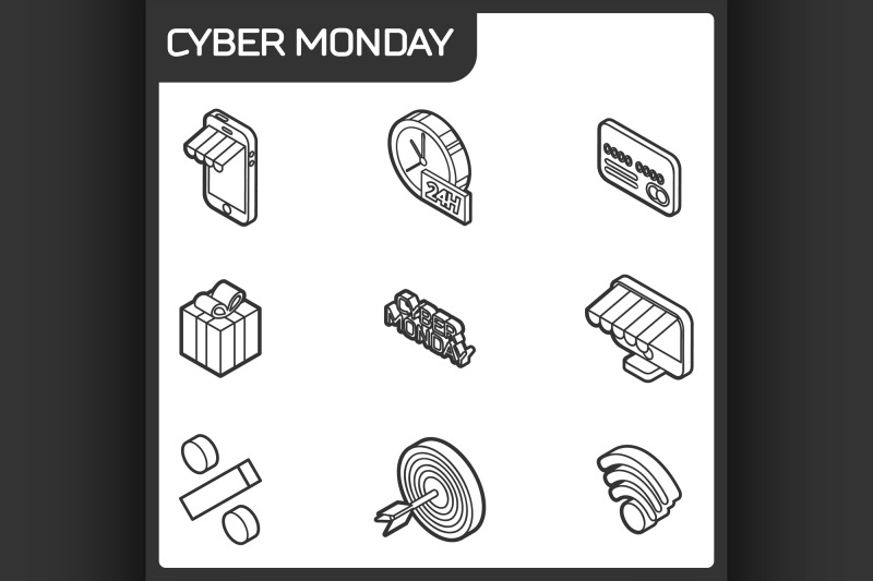 cyber-monday-isometric-icons