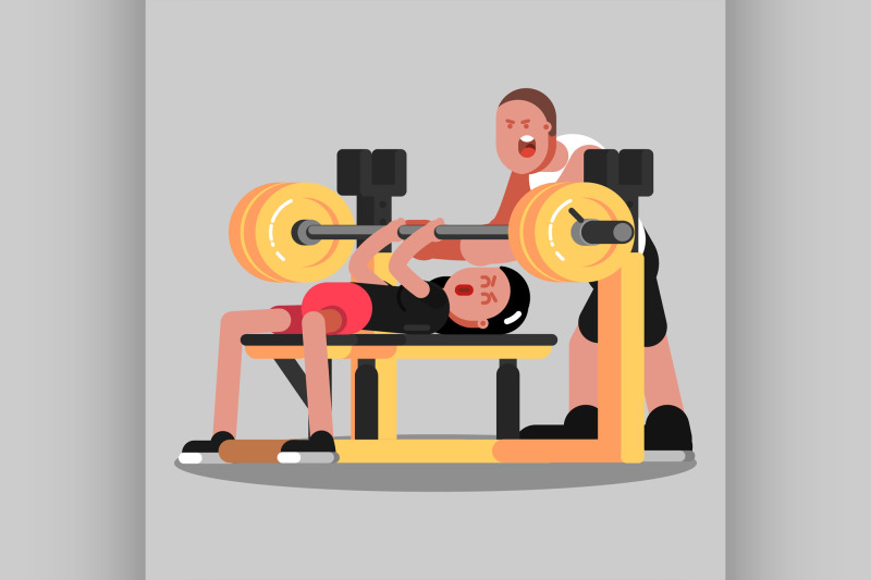 girl-makes-the-bench-press