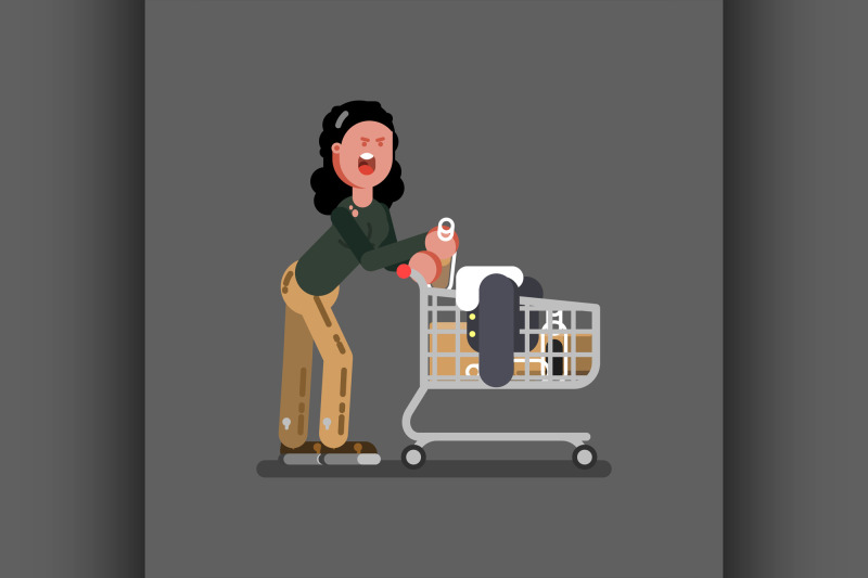 homeless-girl-with-a-cart