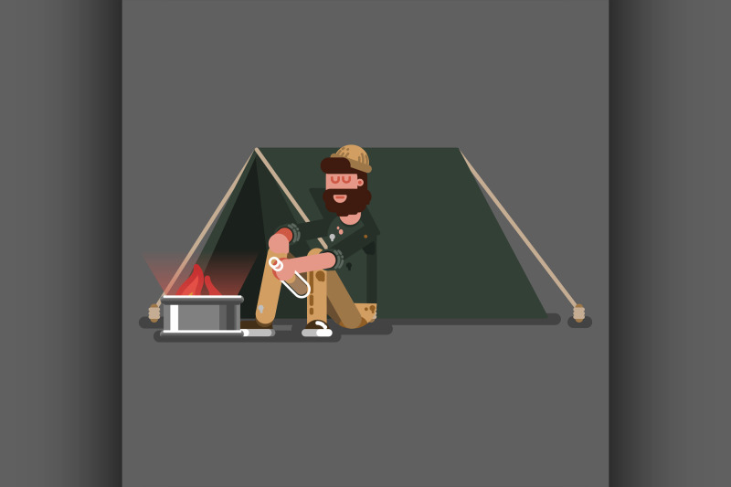 homeless-warms-himself-near-tent