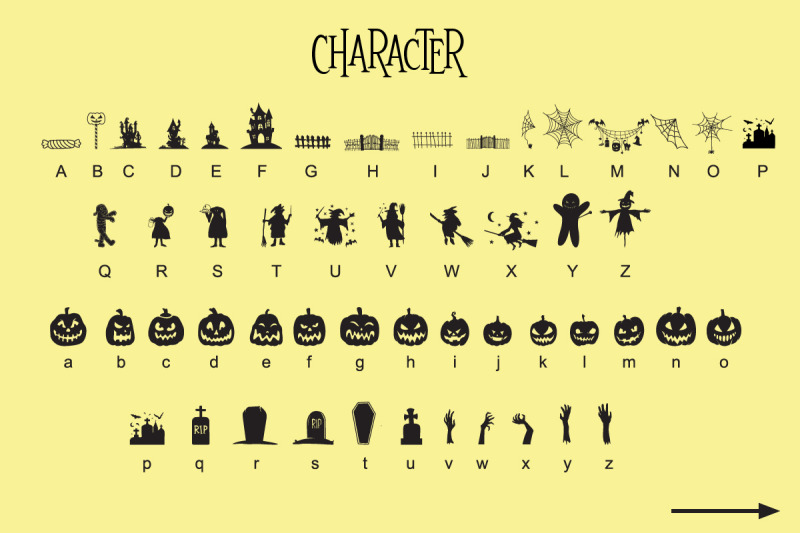 Mitoos Halloween Dingbat Font With Svg File By Cuttingsvg Thehungryjpeg Com