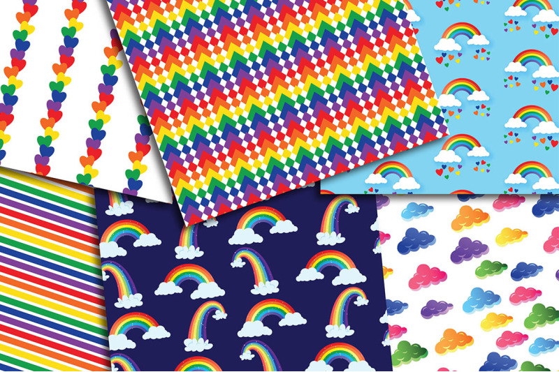 rainbow-and-clouds-digital-papers-rainbow-and-clouds-seamless-papers