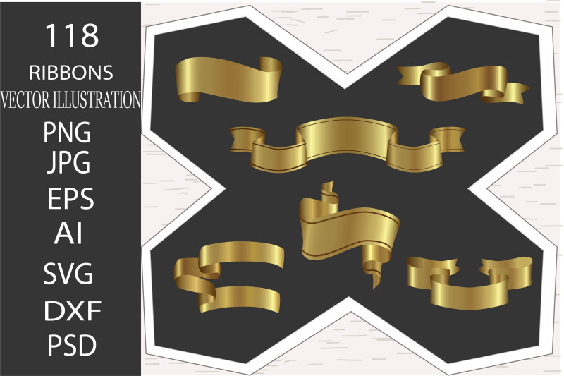 118-satin-gold-ribbons-set-vintage-christmas-ribbons