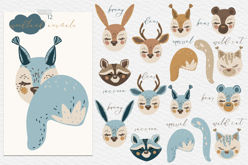 forest-rainbows-baby-animal-vector-collection