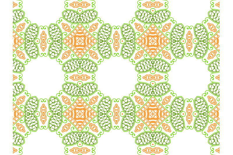 pattern-abstract-green-and-orange-color
