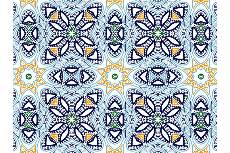 pattern-abstract-navy-blue-orange-green-color