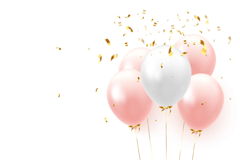background-with-festive-realistic-balloons-with-ribbon