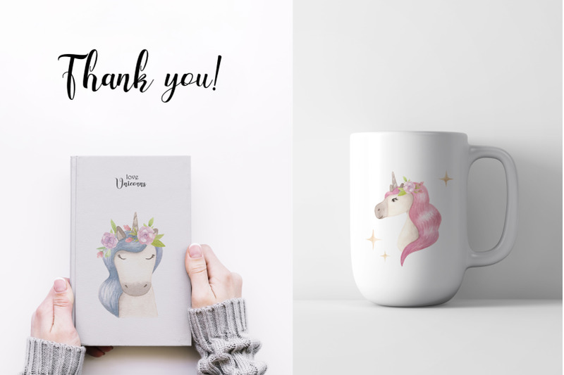watercolor-unicorns-cliparts-and-pattern