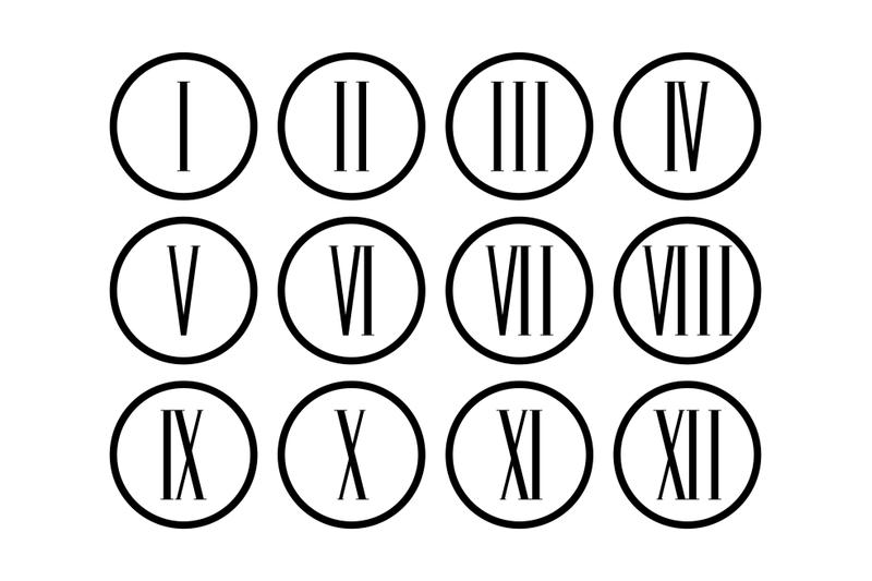 roman-numerals-set-collection