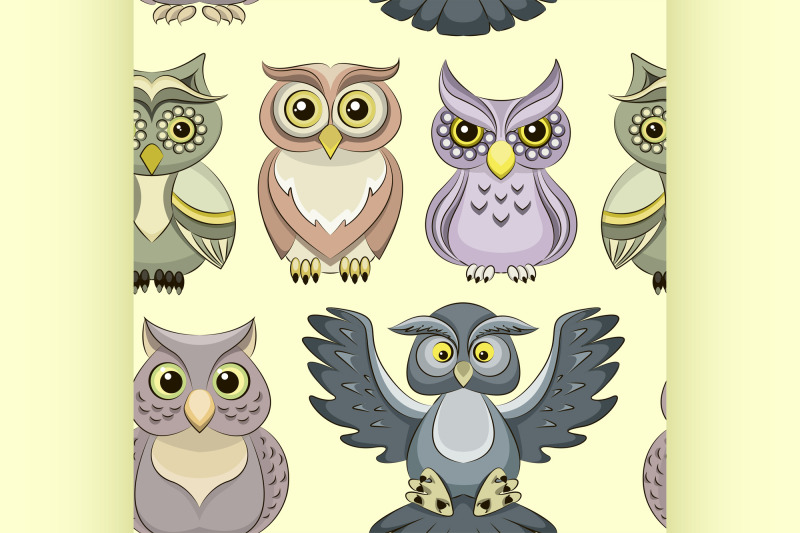 pattern-of-color-owls