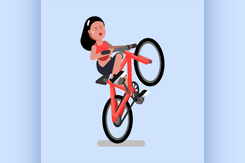 woman-rides-a-bicycle-on-one-wheel