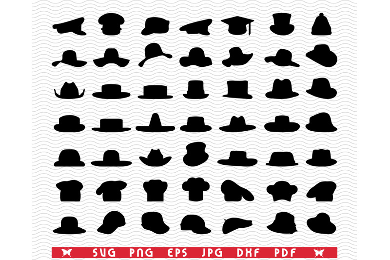 svg-nbsp-caps-hats-silhouettes-digital-clipart