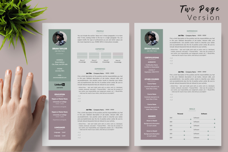 modern-resume-template-for-microsoft-word-amp-apple-pages-brian-taylor