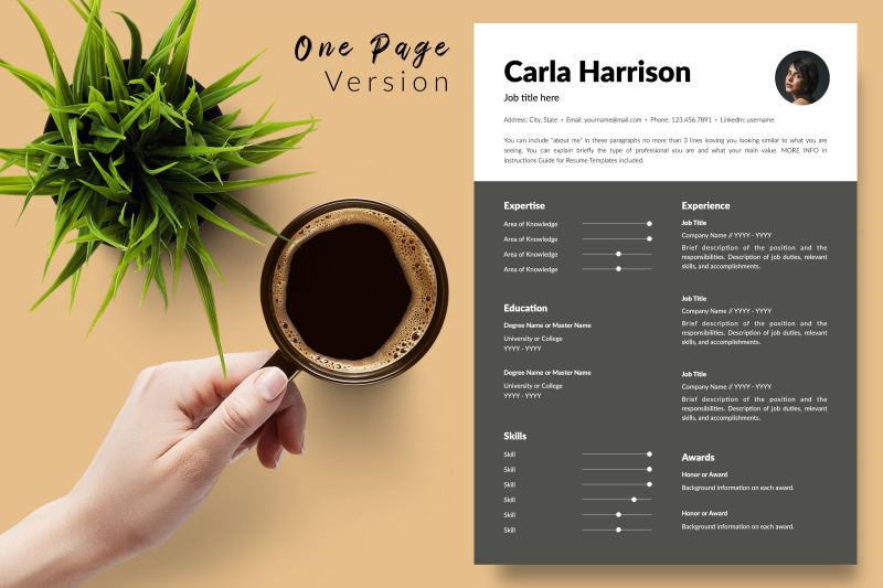 modern-resume-template-for-microsoft-word-amp-apple-pages-carla-harrison