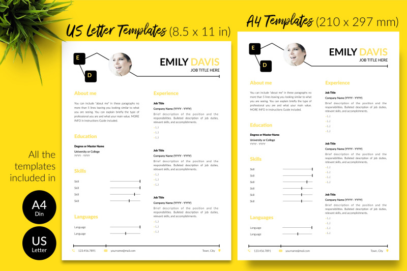 creative-resume-template-for-microsoft-word-amp-apple-pages-emily-davis