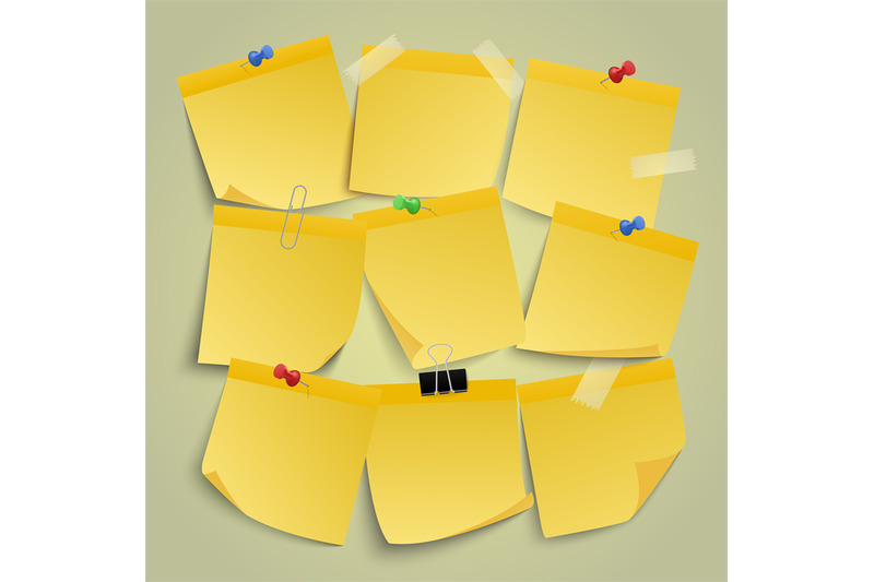 yellow-paper-notes-note-memo-stickers-remind-sticky-business-paper