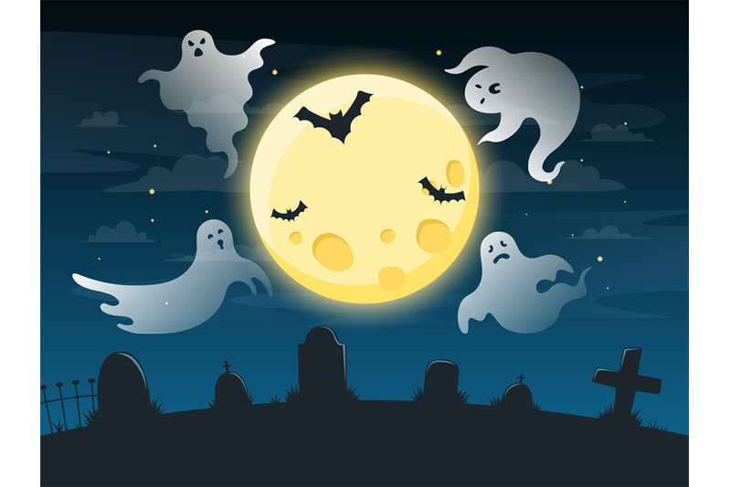 halloween-creepy-poster-flying-scare-ghosts-spooky-ghost-halloween-c