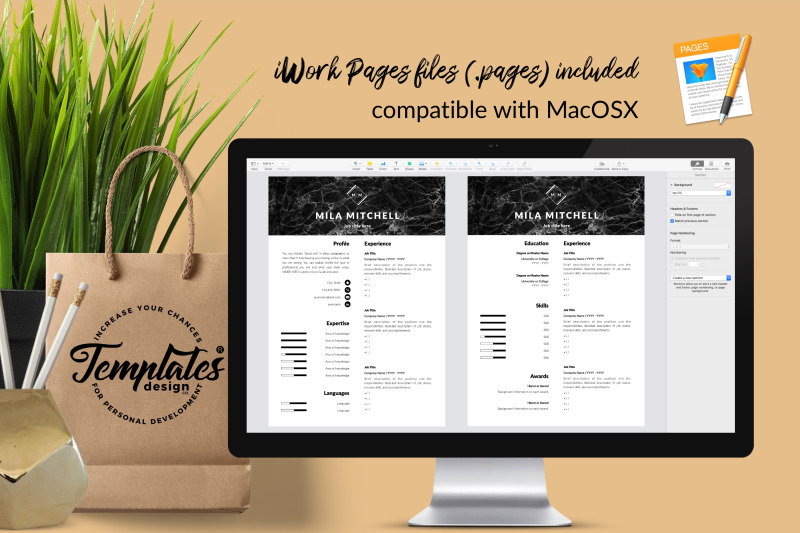 modern-resume-template-for-microsoft-word-amp-apple-pages-mila-mitchell