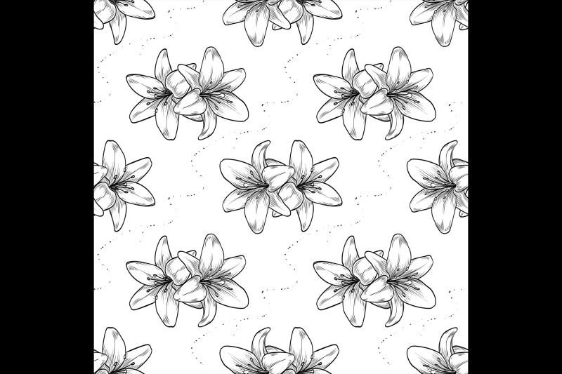 vector-hand-drawn-lily-seamless-pattern