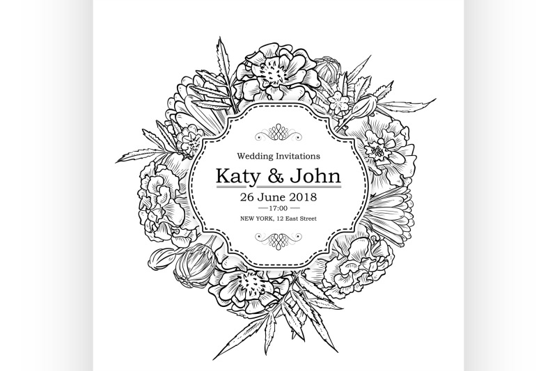 vector-vintage-elegant-wedding-invitation