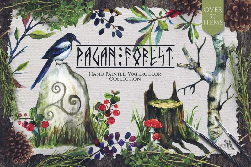 pagan-forest-watercolor-kit