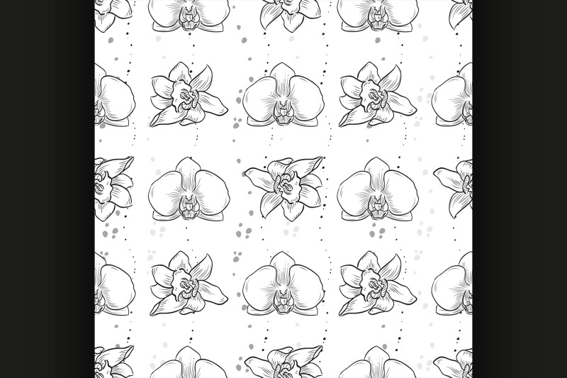 vector-hand-drawn-orchid-seamless-pattern