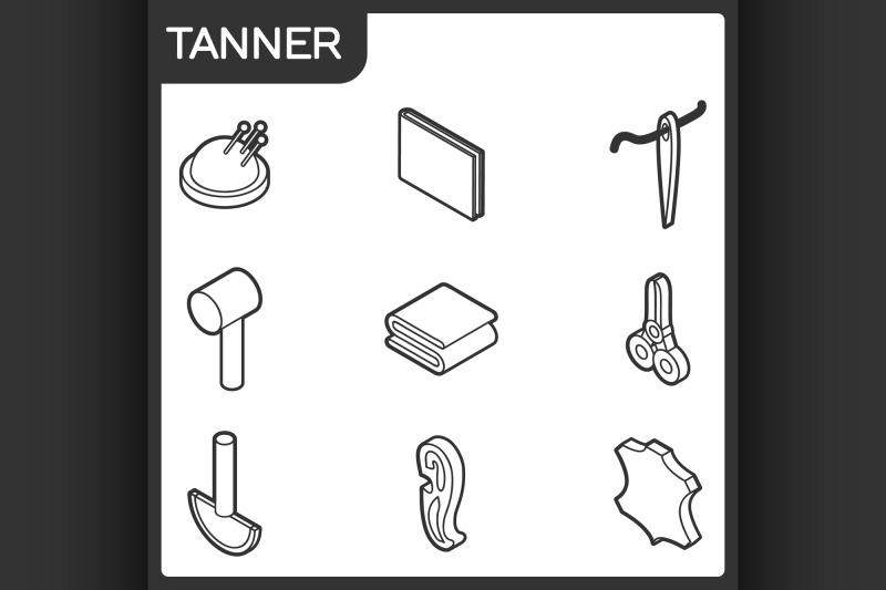 tanner-outline-isometric-icons