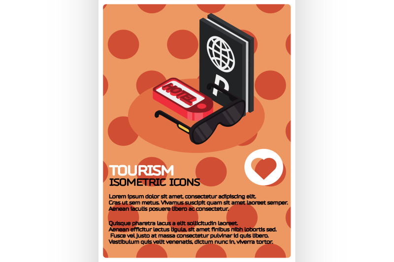 tourism-color-isometric-poster