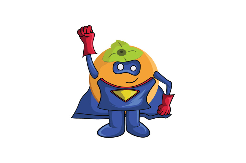 persimmon-fruit-superhero-cartoon-character