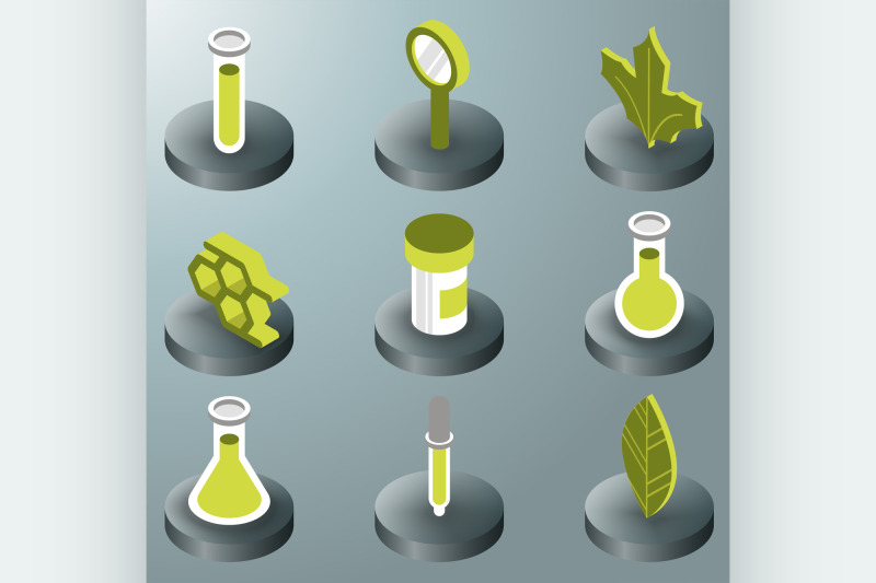 biology-color-isometric-icons