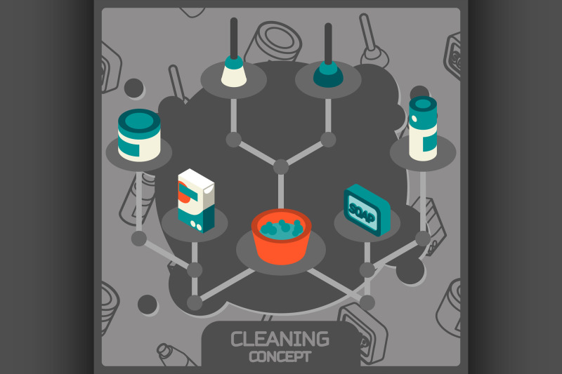 cleaning-color-concept-isometric-icons